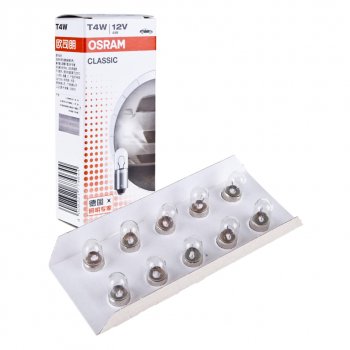 45 р. Лампа 12V T4W BA9s OSRAM OSRAM 3893clc  с доставкой в г. Майкоп. Увеличить фотографию 1