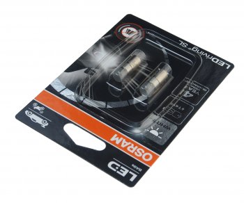 1 469 р. Лампа светодиодная 12V T4W BA9s 6000K блистер (2шт.) OSRAM OSRAM 3893dwp-2бл OSRAM 3893dwp-2бл  с доставкой в г. Майкоп. Увеличить фотографию 2