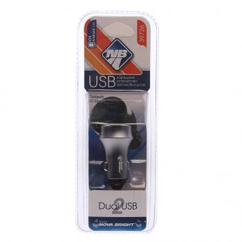 399 р. Устройство зарядное в прикуриватель 2USB 12-24V с вольтметром NOVA BRIGHT NOVA BRIGHT 39726  с доставкой в г. Майкоп. Увеличить фотографию 1
