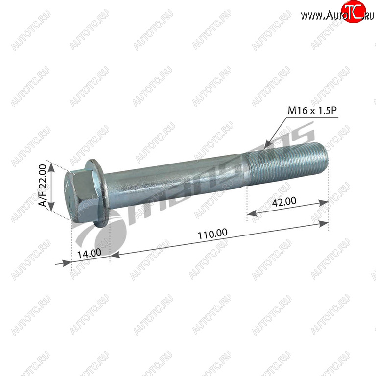 116 р. Болт MAN крепления опоры кабины (М16x1.5х110мм) MANSONS MANSONS 400.557  с доставкой в г. Майкоп