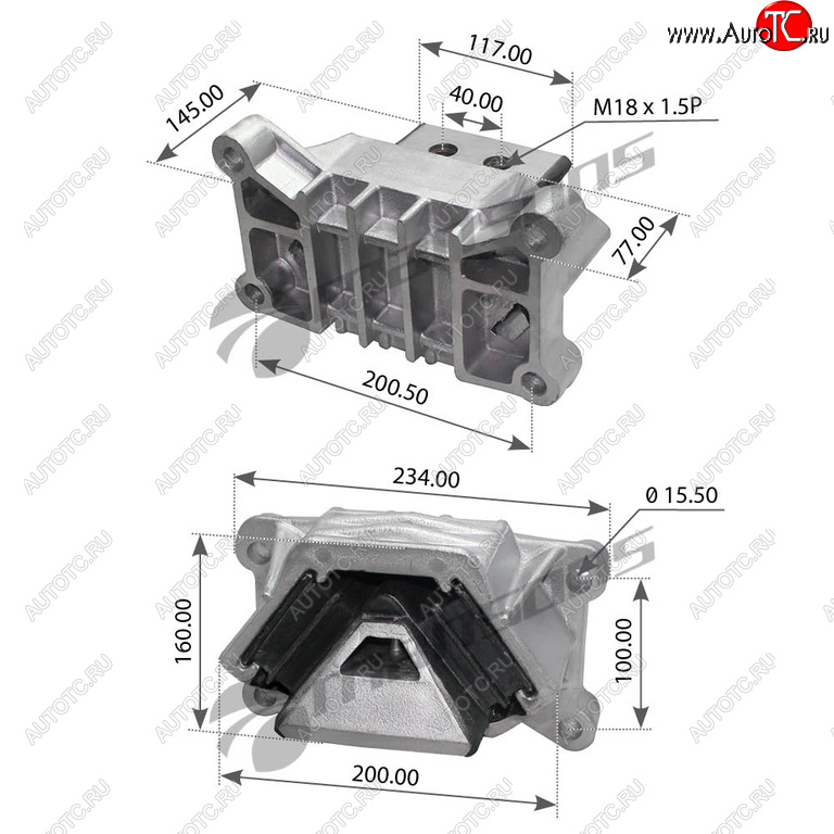 5 899 р. Подушка MAN TGA,TGS,TGX двигателя задняя MANSONS MANSONS 400.571  с доставкой в г. Майкоп