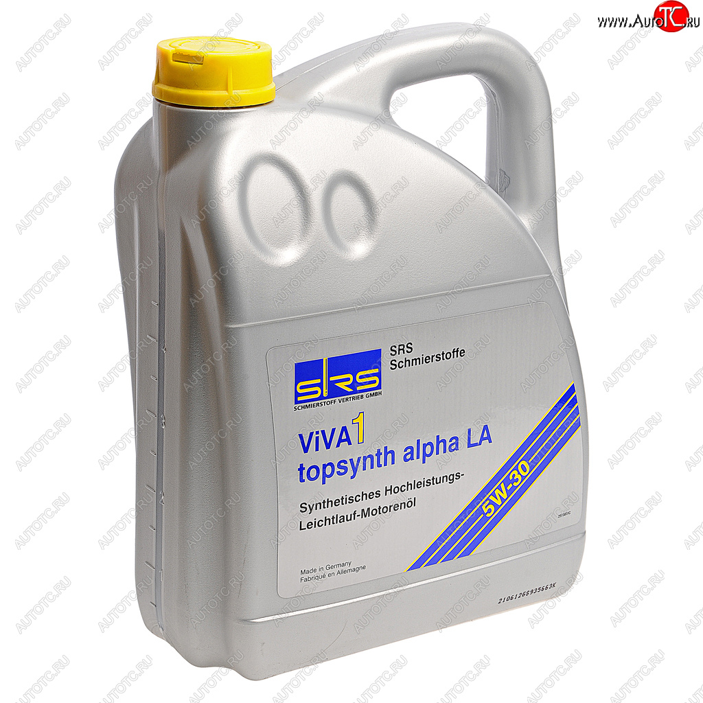 6 549 р. Масло моторное VIVA 1 TOPSYNTH ALPHA LA 5W30 синт.5л SRS SRS 4033885001127  с доставкой в г. Майкоп