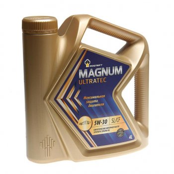2 289 р. Масло моторное MAGNUM Ultratec 5W30 SLCFA5B5 синт.4л РОСНЕФТЬ РОСНЕФТЬ 40815342  с доставкой в г. Майкоп. Увеличить фотографию 1
