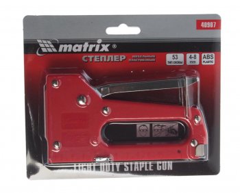 499 р. Степлер пластиковый 4-8мм тип 53 со скобами 80шт. MATRIX MATRIX 40907  с доставкой в г. Майкоп. Увеличить фотографию 2