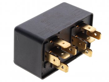 299 р. Реле электромагнитное 12V 5-ти контактное 4030А сдвоенное переключающее с кронштейном ЭНЕРГОМАШ ЭНЕРГОМАШ 409.3787-20  с доставкой в г. Майкоп. Увеличить фотографию 1