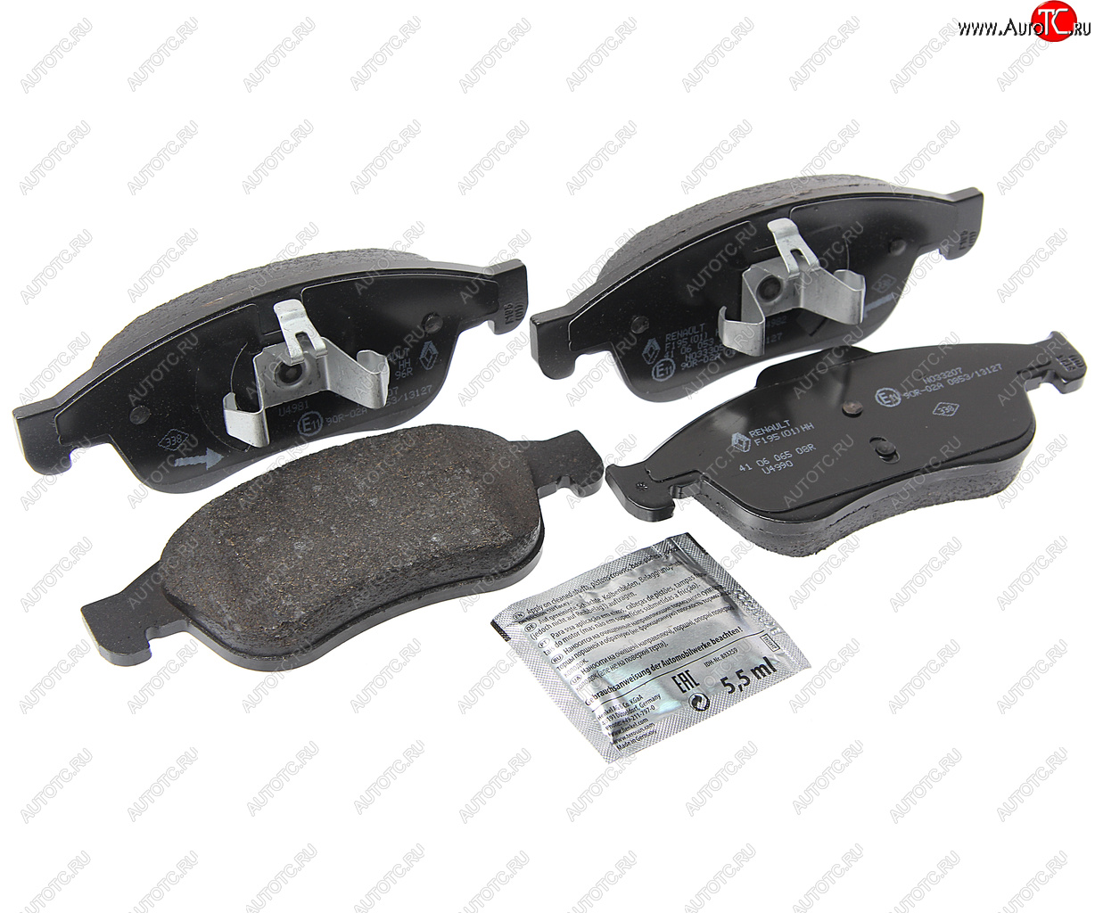 12 449 р. Колодки тормозные RENAULT Duster (10-),Megane (10-) передние (4шт.) OE RENAULT 410a12582r  с доставкой в г. Майкоп