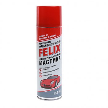 389 р. Антикор мастика полимерно-битумная 650мл аэрозоль FELIX ТОСОЛ-СИНТЕЗ 411040023  с доставкой в г. Майкоп. Увеличить фотографию 1