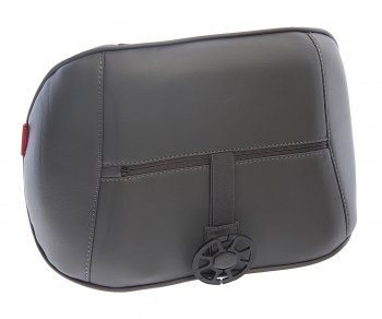 1 399 р. Подушка поясничная экокожа-велюр т.серая-серая Flex M CARFASHION CARFASHION 41567  с доставкой в г. Майкоп. Увеличить фотографию 2