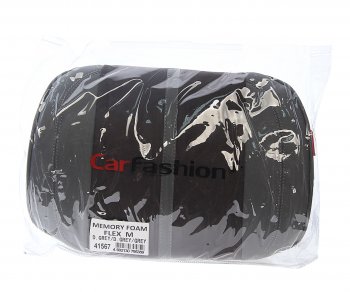 1 399 р. Подушка поясничная экокожа-велюр т.серая-серая Flex M CARFASHION CARFASHION 41567  с доставкой в г. Майкоп. Увеличить фотографию 3