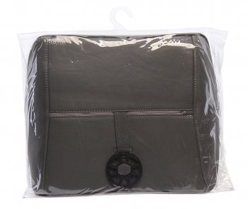 1 739 р. Подушка поясничная экокожа-велюр т.серая-серая Flex L CARFASHION CARFASHION 41576  с доставкой в г. Майкоп. Увеличить фотографию 2