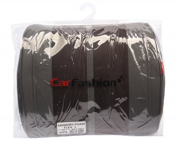 1 739 р. Подушка поясничная экокожа-велюр т.серая-серая Flex L CARFASHION CARFASHION 41576  с доставкой в г. Майкоп. Увеличить фотографию 1