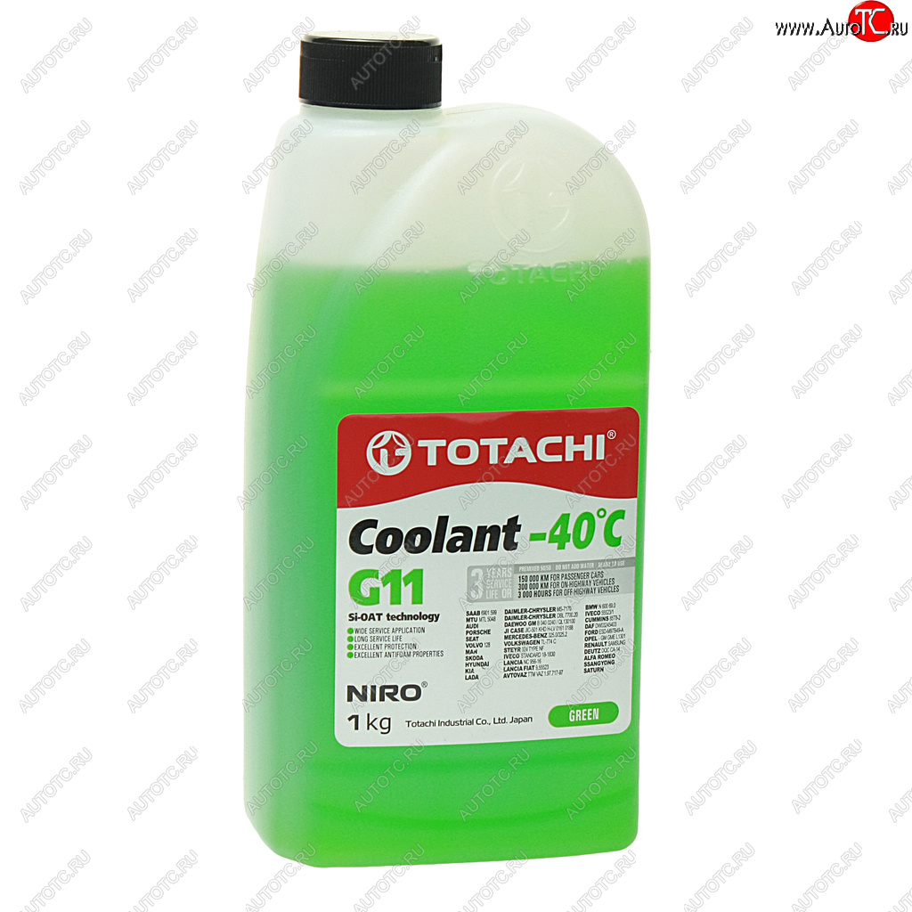 271 р. Антифриз зеленый -40C 1кг G11 NIRO Coolant TOTACHI TOTACHI 43201  с доставкой в г. Майкоп