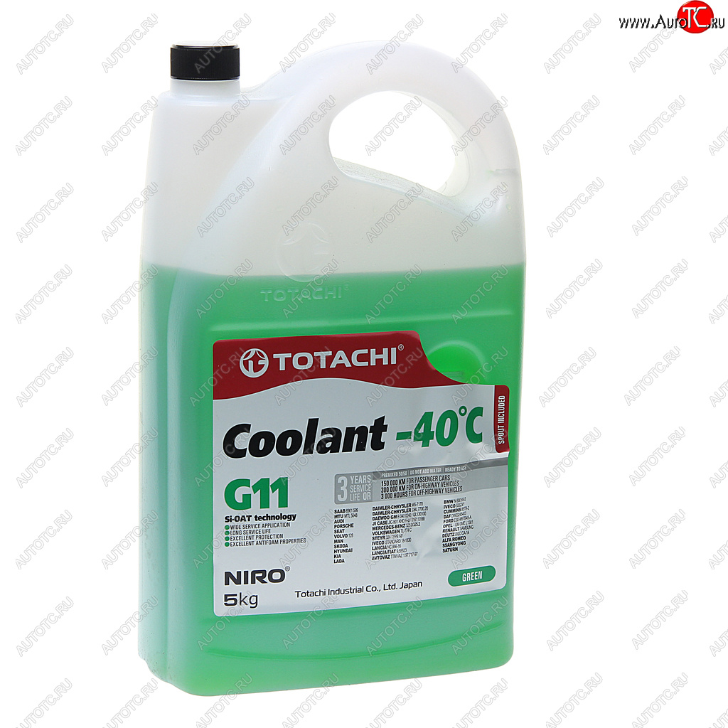 1 149 р. Антифриз зеленый -40C 5кг G11 NIRO Coolant TOTACHI TOTACHI 43205  с доставкой в г. Майкоп