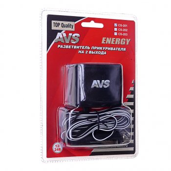539 р. Разветвитель прикуривателя 2-х гнездовой 12V-24V с удлинителем AVS AVS 43224  с доставкой в г. Майкоп. Увеличить фотографию 1