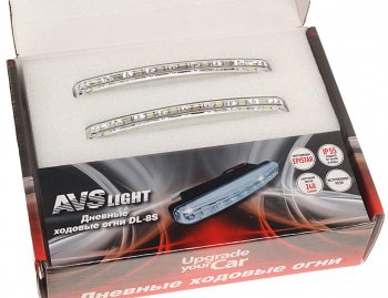 769 р. Огни ходовые дневного света 12V 2.4W 8 светодиодов 2шт. AVS AVS 43477  с доставкой в г. Майкоп. Увеличить фотографию 3