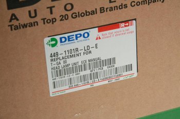 8 399 р. Фара MAN TGA,TGL (00-07) правая без электропривода DEPO DEPO 4491101rlde  с доставкой в г. Майкоп. Увеличить фотографию 4