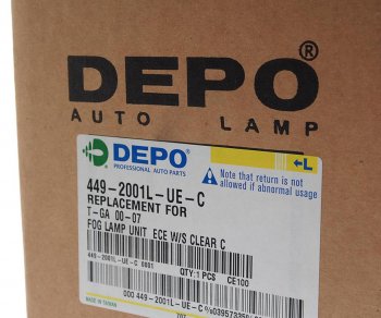 5 349 р. Фара противотуманная MAN TGA с белым указателем поворота левая DEPO DEPO 4492001luec  с доставкой в г. Майкоп. Увеличить фотографию 3