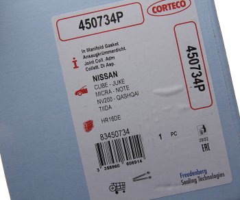 1 499 р. Прокладка коллектора NISSAN Micra (K12),Tiida впускного CORTECO CORTECO 450734p  с доставкой в г. Майкоп. Увеличить фотографию 2