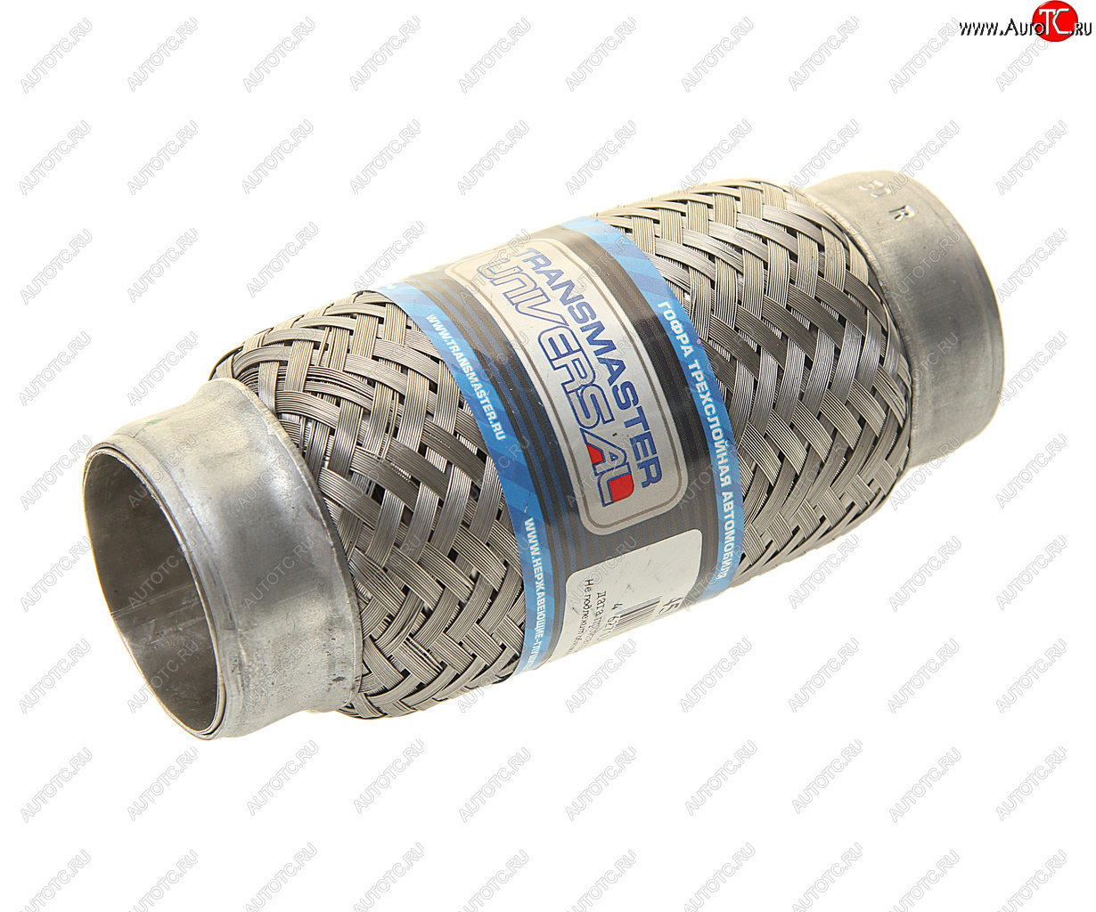 549 р. Гофра глушителя 45x150 в 3-ой оплетке innerbraid нержавеющая сталь TRANSMASTER TRANSMASTER 45150  с доставкой в г. Майкоп