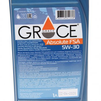 699 р. Масло моторное ABSOIUTE FSA 5W30 синт.1л GRACE GRACE 4603728811338  с доставкой в г. Майкоп. Увеличить фотографию 2