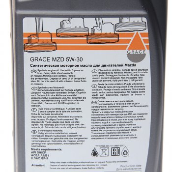 1 029 р. Масло моторное для MAZDA 5W30 синт.1л GRACE GRACE 4603728812618  с доставкой в г. Майкоп. Увеличить фотографию 2