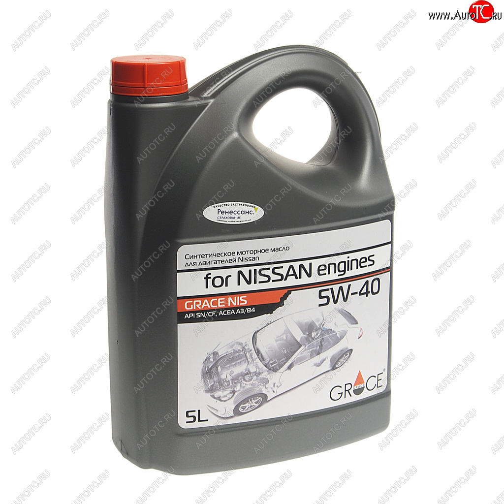 3 099 р. Масло моторное для NISSAN 5W40 синт.5л GRACE GRACE 4603728812700  с доставкой в г. Майкоп