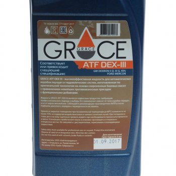 639 р. Масло трансмиссионное ATF DEXRON III D для АКПП 1л GRACE GRACE 4603728814537  с доставкой в г. Майкоп. Увеличить фотографию 2