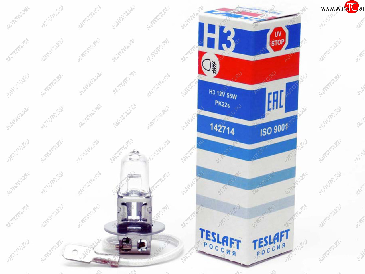 76 р. Лампа 12V H3 55W РK22s 1450лм Стандарт TESLAFT (Россия) TESLAFT 4631111142714  с доставкой в г. Майкоп