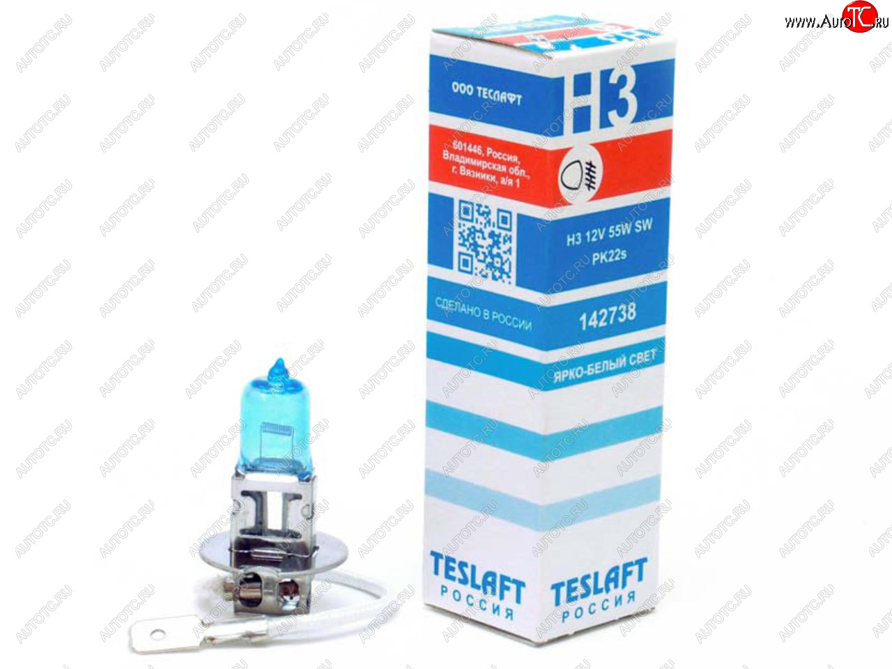 175 р. Лампа 12V H3 55W РK22s 3600К 1050лм Super White TESLAFT (Россия) TESLAFT 4631111142738 TESLAFT 4631111142738  с доставкой в г. Майкоп