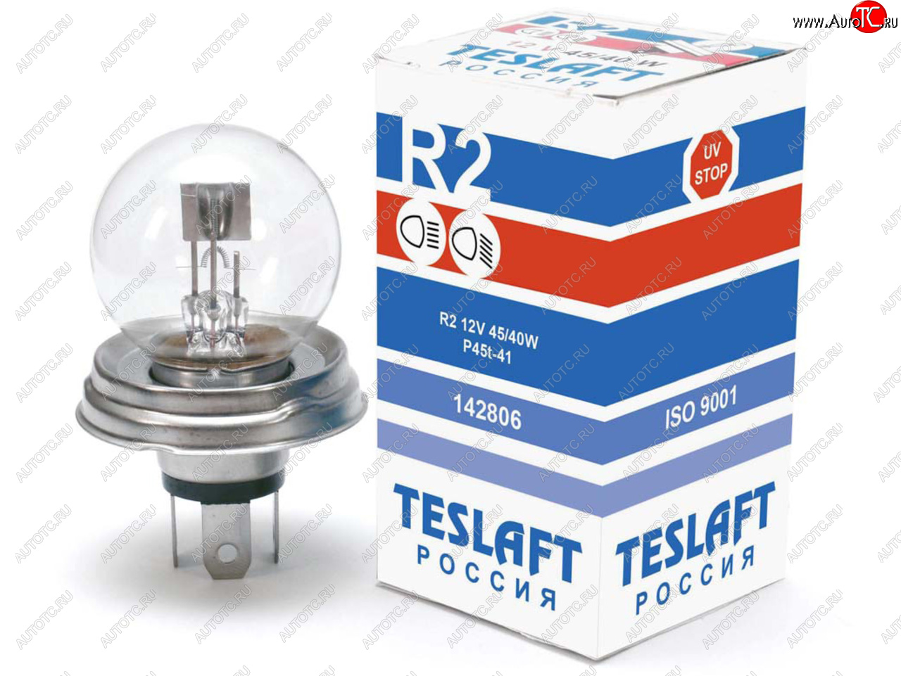 138 р. Лампа 12V R2 4540W P45t-41 1000860лм Стандарт TESLAFT (Россия) TESLAFT 4631111142806  с доставкой в г. Майкоп