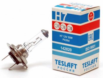 192 р. Лампа 12V H7 55W PX26d 1500лм Стандарт TESLAFT (Россия) TESLAFT 4631111142820  с доставкой в г. Майкоп. Увеличить фотографию 1