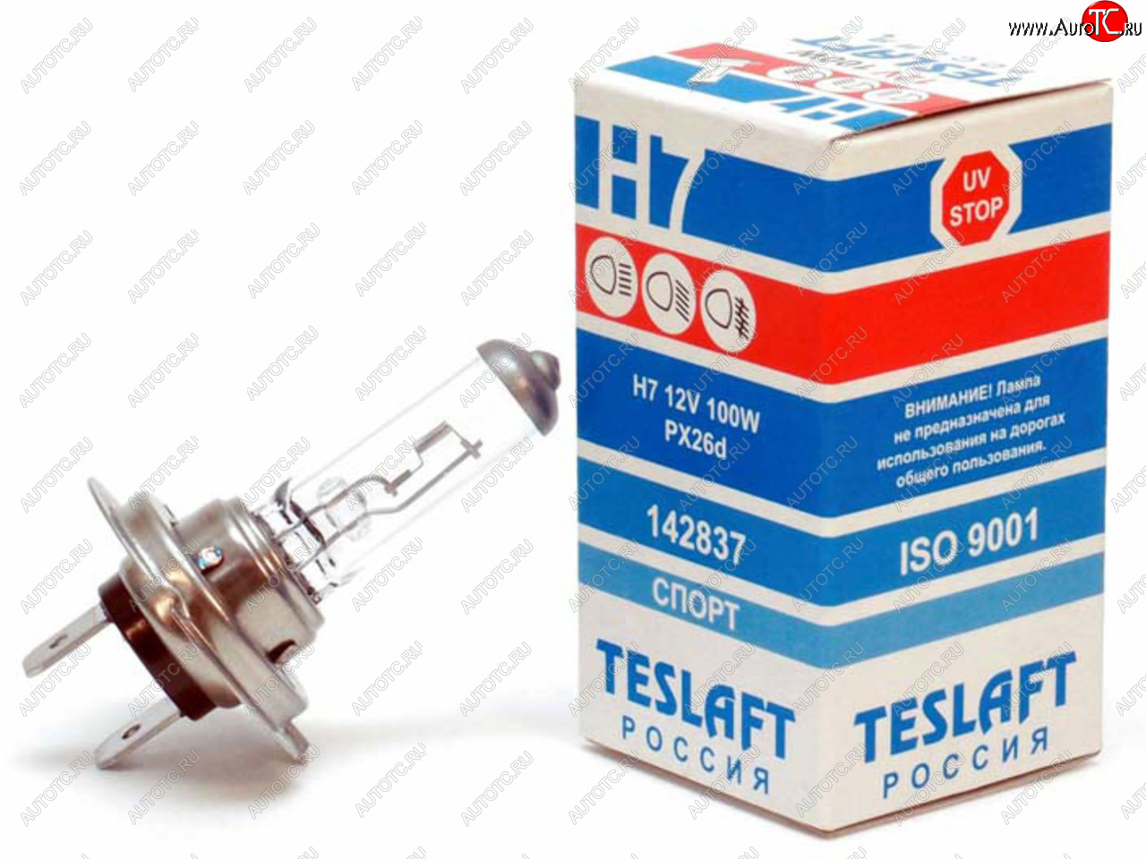 256 р. Лампа 12V H7 100W PX26d 1750лм Спорт TESLAFT (Россия) TESLAFT 4631111142837  с доставкой в г. Майкоп