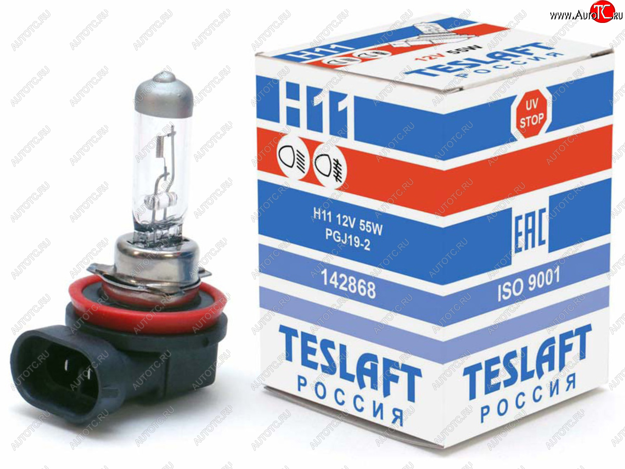 299 р. Лампа 12V H11 55W PGJ19-2 1350лм Стандарт TESLAFT (Россия) TESLAFT 4631111142868  с доставкой в г. Майкоп
