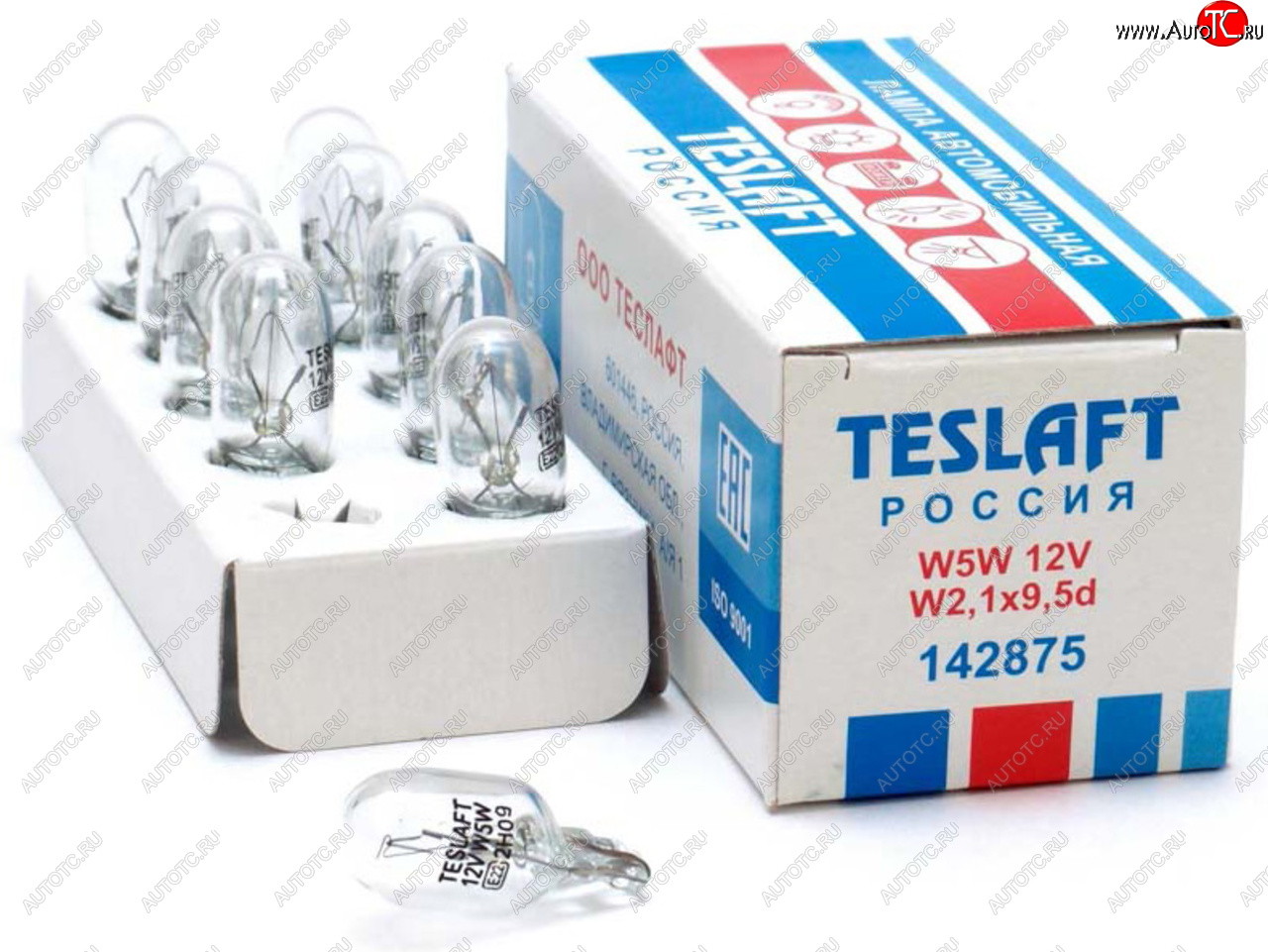 16 р. Лампа 12V W5W T10 W2.1x9.5d 50лм Стандарт TESLAFT (Россия) TESLAFT 4631111142875  с доставкой в г. Майкоп