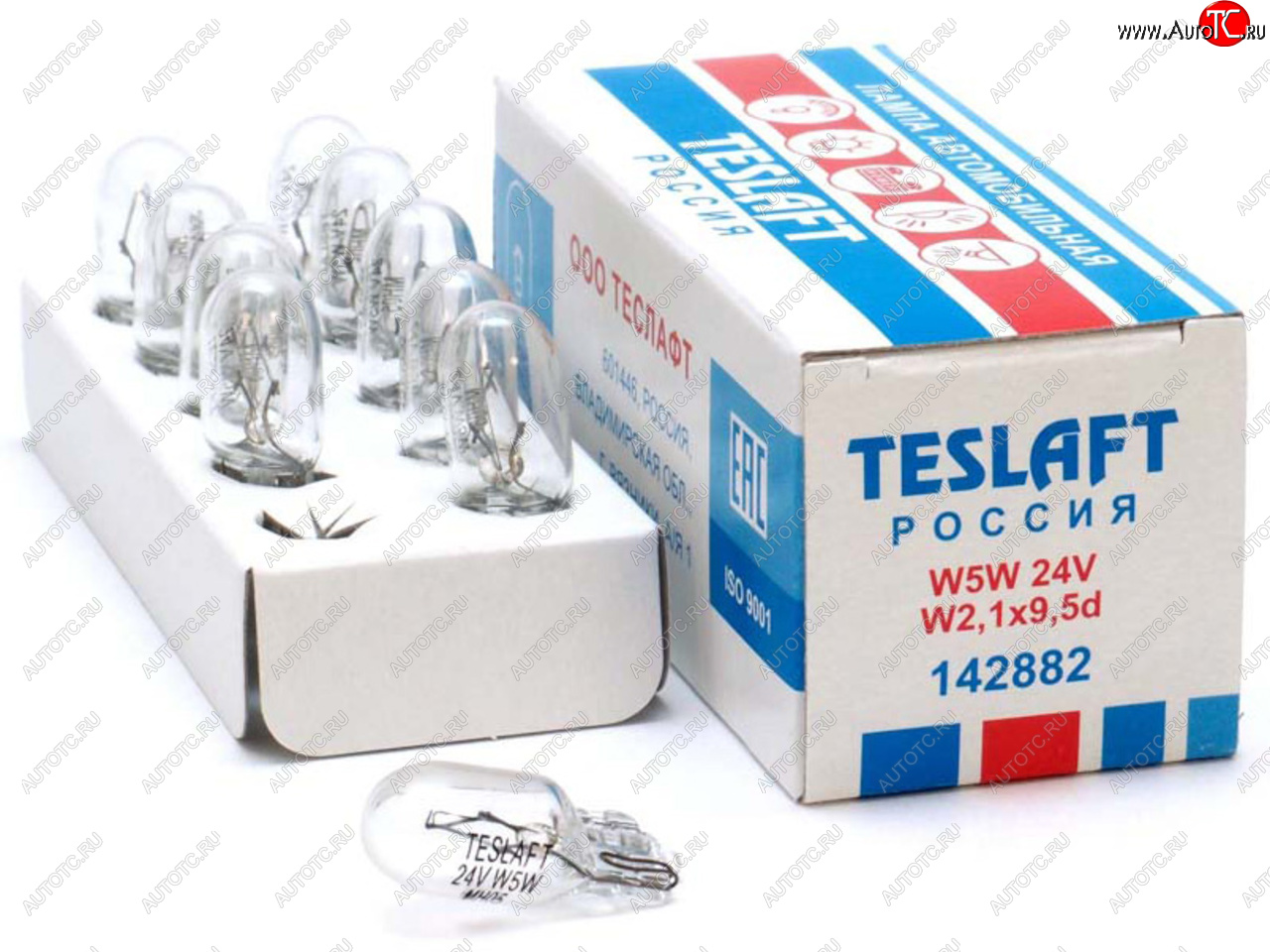 16 р. Лампа 24V W5W T10 W2.1x9.5d 50лм Стандарт TESLAFT (Россия) TESLAFT 4631111142882  с доставкой в г. Майкоп