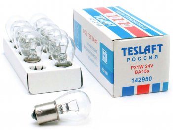 30 р. Лампа 24V P21W BA15s 460лм Стандарт TESLAFT (Россия) TESLAFT 4631111142950  с доставкой в г. Майкоп. Увеличить фотографию 3