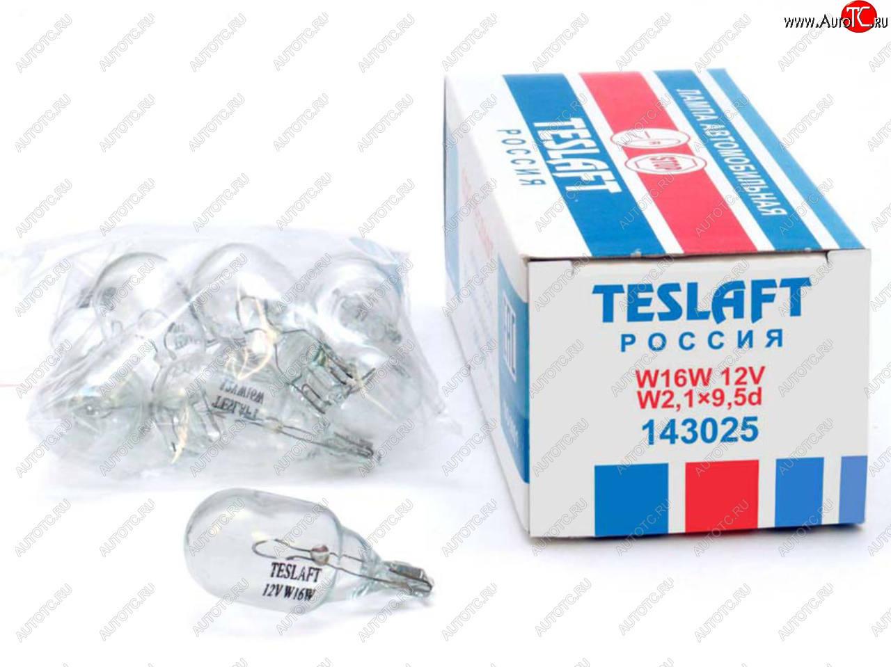 49 р. Лампа 12V W16W W2.1x9.5d 300лм Стандарт TESLAFT (Россия) TESLAFT 4631111143025  с доставкой в г. Майкоп