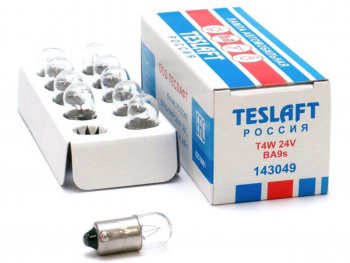 32 р. Лампа 24V T4W BA9s 35лм Стандарт TESLAFT (Россия) TESLAFT 4631111143049  с доставкой в г. Майкоп. Увеличить фотографию 3