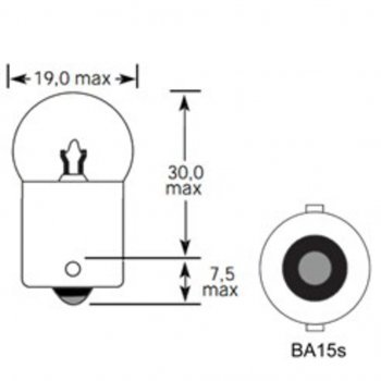 26 р. Лампа 12V R5W BA15s 50лм Стандарт TESLAFT (Россия) TESLAFT 4631111143056  с доставкой в г. Майкоп. Увеличить фотографию 4