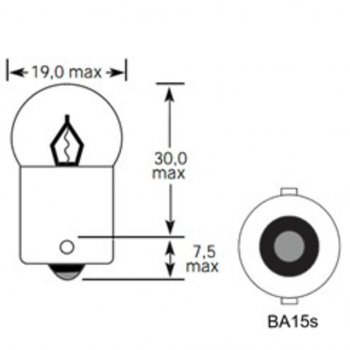 26 р. Лампа 12V R10W BA15s 130лм Стандарт TESLAFT (Россия) TESLAFT 4631111143070  с доставкой в г. Майкоп. Увеличить фотографию 4