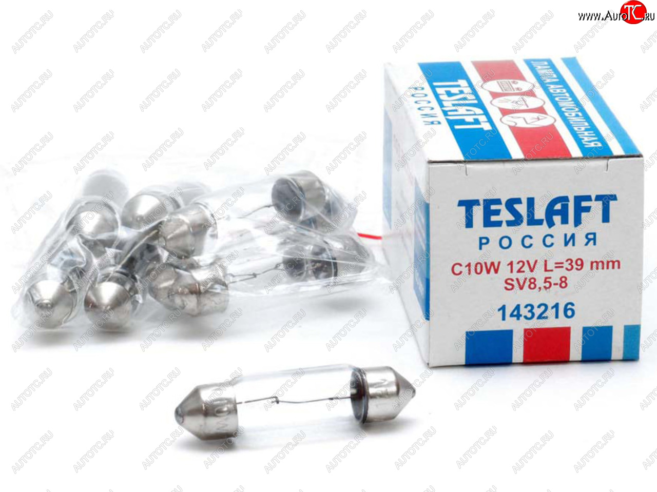 36 р. Лампа 12V C10W SV8.5-8 39мм 110лм TESLAFT (Россия) TESLAFT 4631111143216 TESLAFT 4631111143216  с доставкой в г. Майкоп