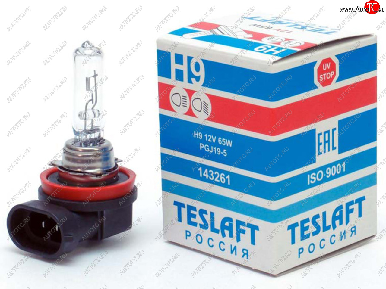 299 р. Лампа 12V H9 65W PGJ19-5 2100лм Стандарт TESLAFT (Россия) TESLAFT 4631111143261  с доставкой в г. Майкоп