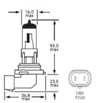 299 р. Лампа 12V HB4 51W P22d 1100лм Стандарт TESLAFT (Россия) TESLAFT 4631111143285  с доставкой в г. Майкоп. Увеличить фотографию 1
