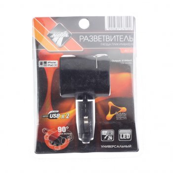 659 р. Разветвитель прикуривателя 1-но гнездовой 12-24V 2USB NOVA BRIGHT NOVA BRIGHT 46548  с доставкой в г. Майкоп. Увеличить фотографию 1