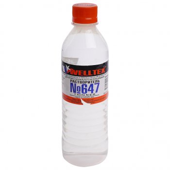 128 р. Растворитель 647 0.5л WELLTEX WELLTEX 4670007990275  с доставкой в г. Майкоп. Увеличить фотографию 1