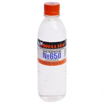 117 р. Растворитель 650 0.5л WELLTEX WELLTEX 4670007990435  с доставкой в г. Майкоп. Увеличить фотографию 1
