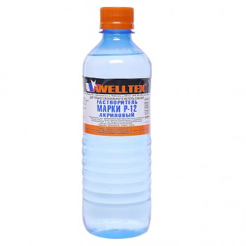 232 р. Растворитель Р-12 0.5л WELLTEX WELLTEX 4670007991234  с доставкой в г. Майкоп. Увеличить фотографию 1