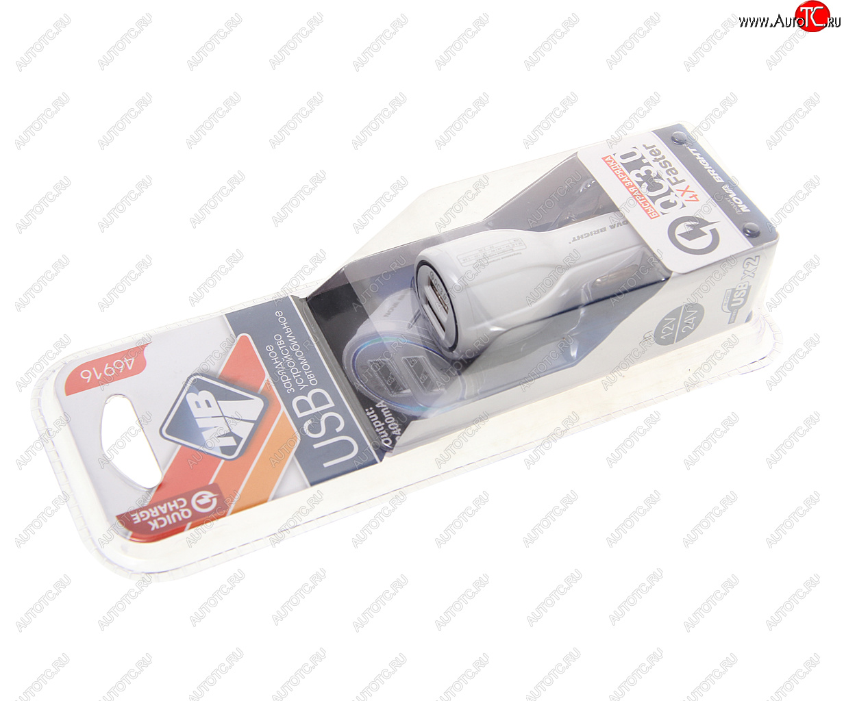 479 р. Устройство зарядное в прикуриватель 2USB 12V NOVA BRIGHT NOVA BRIGHT 46916  с доставкой в г. Майкоп