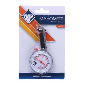 112 р. Манометр шинный механический 3.5атм. NOVA BRIGHT NOVA BRIGHT 47755  с доставкой в г. Майкоп. Увеличить фотографию 1