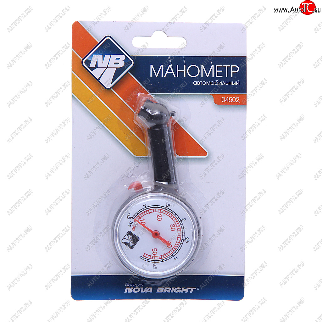 112 р. Манометр шинный механический 3.5атм. NOVA BRIGHT NOVA BRIGHT 47755  с доставкой в г. Майкоп